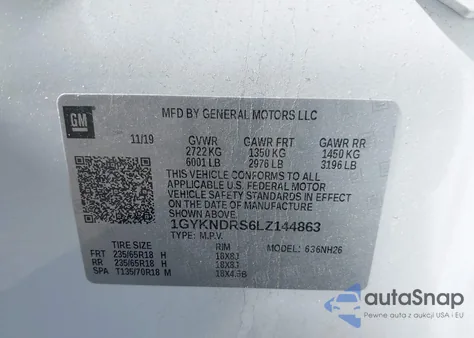 2020 Cadillac Xt5 Awd Premium Luxury from USA, damaged, VIN 1GYKNDRS6LZ144863